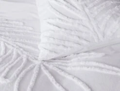 Habitat Cotton Tufted Leaf White Bedding Set - Double -Home Furnishing Store 9328587 R Z003A
