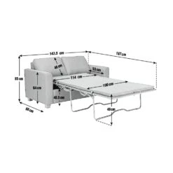 Habitat Apartment 2 Seater Fabric Sofa Bed - Charcoal 9 Habitat Apartment 2 Seater Fabric Sofa Bed - Charcoal -Home Furnishing Store 9340008 R Z020A