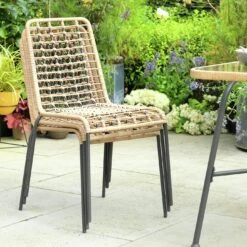 Habitat 4 Seater Bamboo Patio Set -Home Furnishing Store 9372485 R Z008C