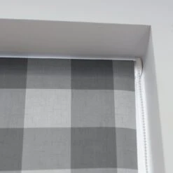 Habitat Block Check Blackout Roller Blind - 3ft - Grey -Home Furnishing Store 9372746 R Z002C