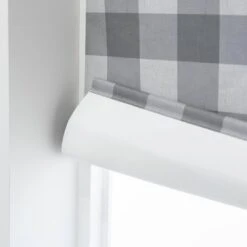 Habitat Block Check Blackout Roller Blind - 3ft - Grey -Home Furnishing Store 9372746 R Z003C