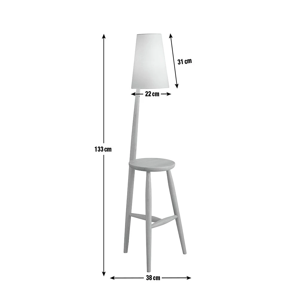Habitat Wallace Complete Floor Lamp - Oak 5 Habitat Wallace Complete Floor Lamp - Oak - Image 5