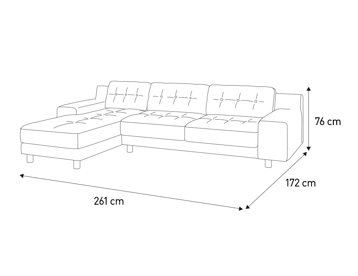 Habitat Hendricks Velvet Left Hand Corner Chaise Sofa-Green 9 Habitat Hendricks Velvet Left Hand Corner Chaise Sofa-Green - Image 9