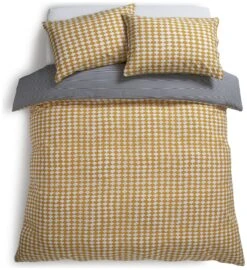 Habitat Cotton Scallop Yellow Reversible Bedding Set -Double -Home Furnishing Store 9377428 R Z002A