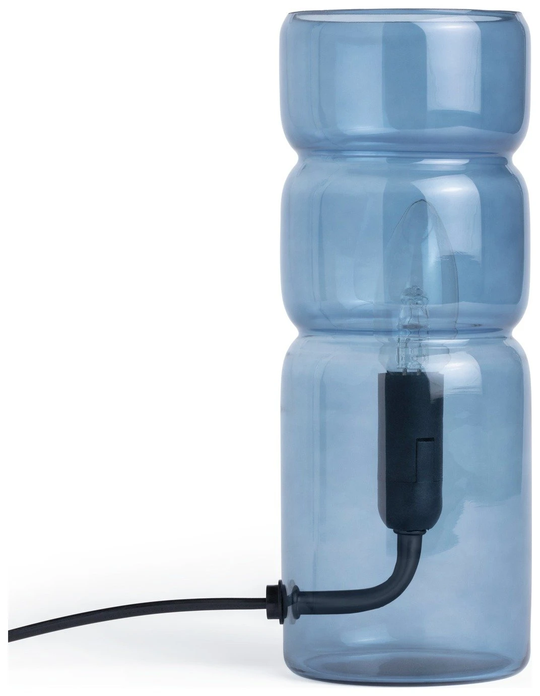 Habitat Parr Glass Column Table Lamp - Blue 2 Habitat Parr Glass Column Table Lamp - Blue - Image 2