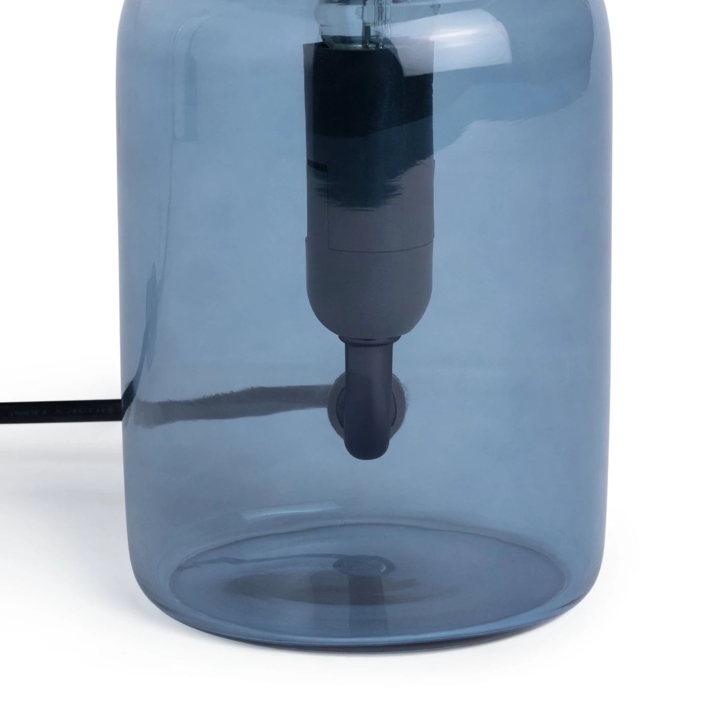 Habitat Parr Glass Column Table Lamp - Blue 4 Habitat Parr Glass Column Table Lamp - Blue - Image 4
