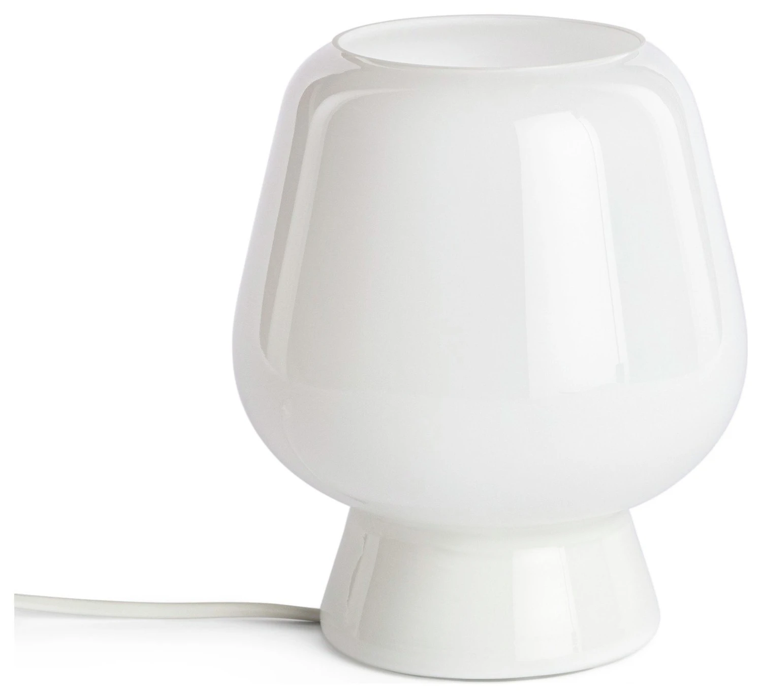 Habitat Lucetta Glass Table Lamp - White 2 Habitat Lucetta Glass Table Lamp - White - Image 2