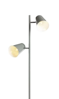 Habitat Iras Double Head Floor Lamp - Grey -Home Furnishing Store 9404779 R Z006A