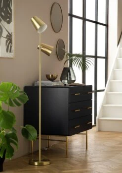 Habitat Iras Brass 2 Light Floor Lamp - Gold -Home Furnishing Store 9404834 R Z002C