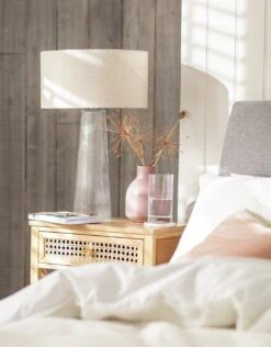 Habitat Le Marais Ribbed Glass Table Lamp Base Only - Clear -Home Furnishing Store 9404968 R Z002C