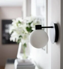 Habitat Salarino Opal Glass Bathroom Wall Light - Black -Home Furnishing Store 9404999 R Z002C