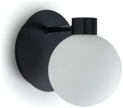 Habitat Salarino Opal Glass Bathroom Wall Light - Black -Home Furnishing Store 9404999 R Z004A