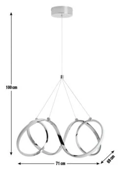 Habitat Spiral Metal LED Pendant Light - Chrome -Home Furnishing Store 9405486 R E001