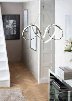 Habitat Spiral Metal LED Pendant Light - Chrome -Home Furnishing Store 9405486 R Z002C