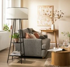 Habitat Thasia Floor Lamp - Black And White