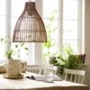 Habitat Camillo Rattan Midi Pendant Shade - Natural