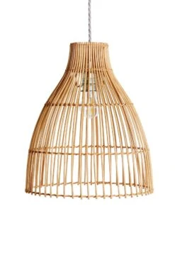 Habitat Camillo Rattan Midi Pendant Shade - Natural -Home Furnishing Store 9406186 R Z001C