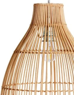 Habitat Camillo Rattan Midi Pendant Shade - Natural -Home Furnishing Store 9406186 R Z002A