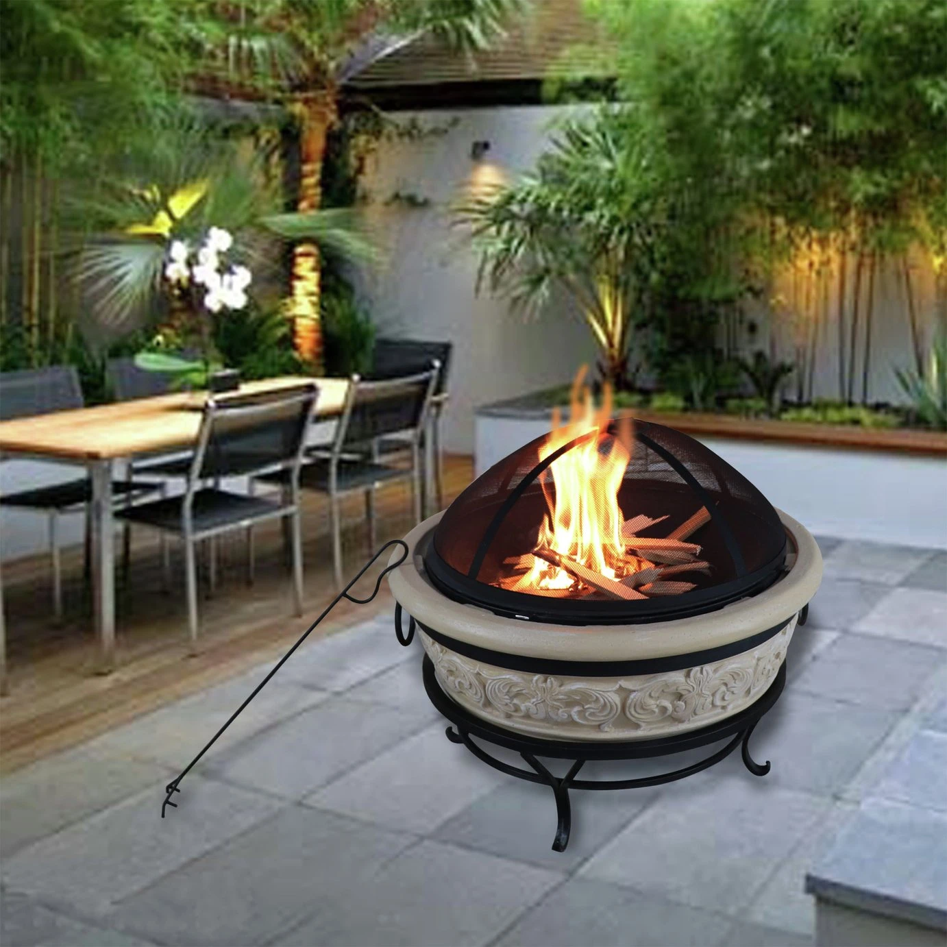 Teamson Home HR26303AA S Wood Burning Fire Pit 2 Teamson Home HR26303AA S Wood Burning Fire Pit - Image 2