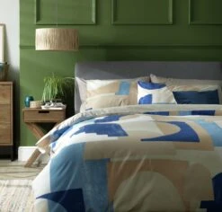 New Products 11 Habitat Geo Blue & Cream Bedding Set - Single