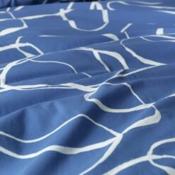 Habitat Linear Pebbles Blue & White Bedding Set - Single 14 Habitat Linear Pebbles Blue & White Bedding Set - Single -Home Furnishing Store 9441938 R Z006A