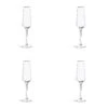 Habitat Gold Rim Set Of 4 Prosecco Flute - Clear