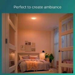 Philips Super Slim Flush To Ceiling Light - Black 13 Philips Super Slim Flush To Ceiling Light - Black -Home Furnishing Store 9454956 R Z007A