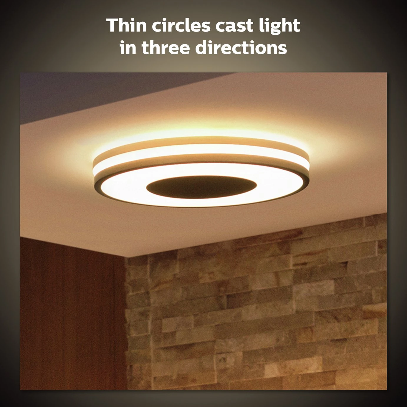 Philips Hue Being Flush To Ceiling Light - Black 2 Philips Hue Being Flush To Ceiling Light - Black - Image 2