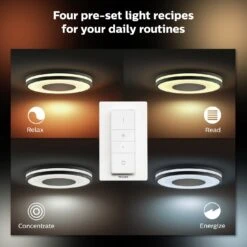 Philips Hue Being Flush To Ceiling Light - Black 11 Philips Hue Being Flush To Ceiling Light - Black -Home Furnishing Store 9455106 R Z004A