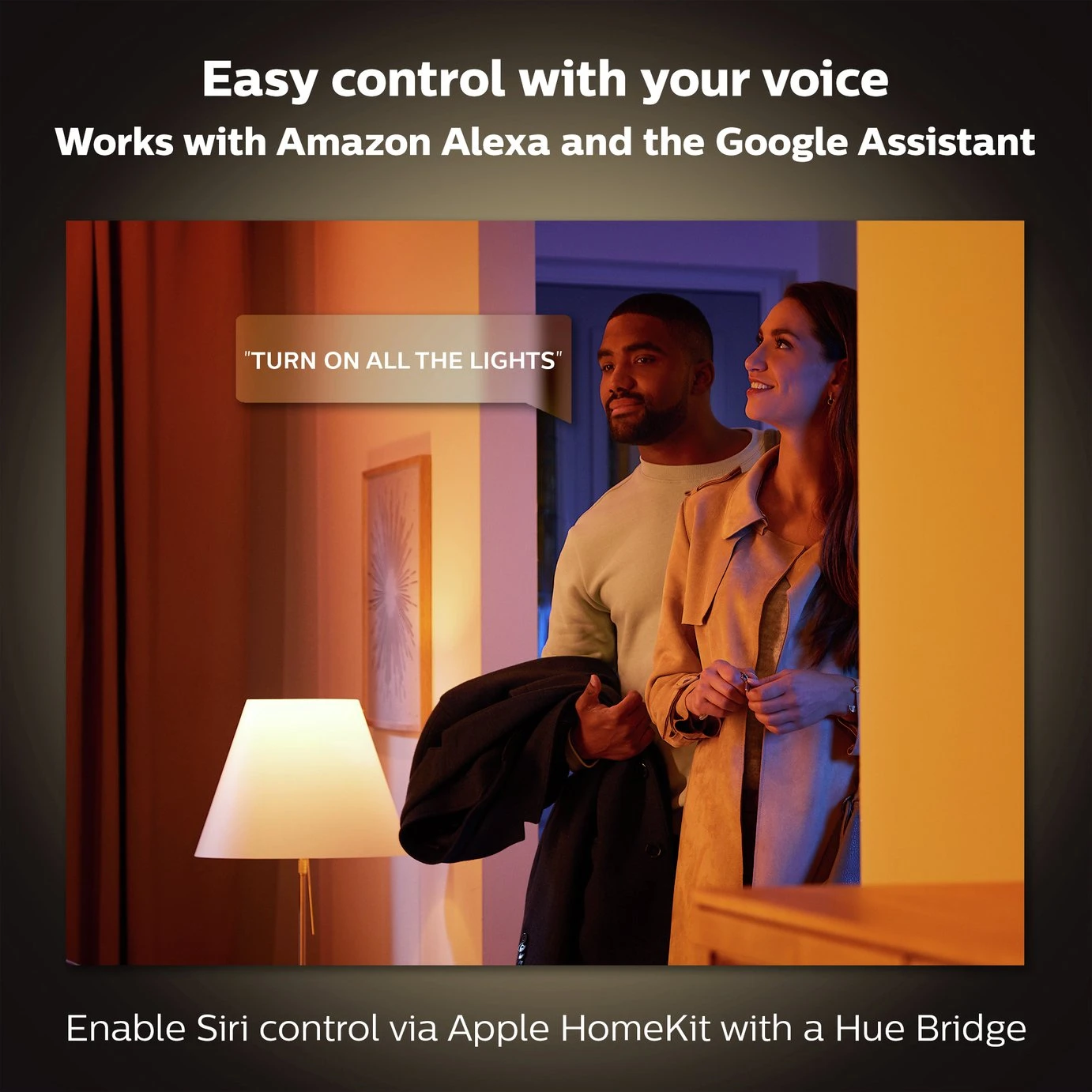 Philips Hue Cher Flush To Ceiling Light - Black 2 Philips Hue Cher Flush To Ceiling Light - Black - Image 2