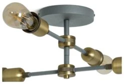 Habitat Tay 4 Light Flush To Ceiling Light - Grey & Brass 10 Habitat Tay 4 Light Flush To Ceiling Light - Grey & Brass -Home Furnishing Store 9467644 R Z004A