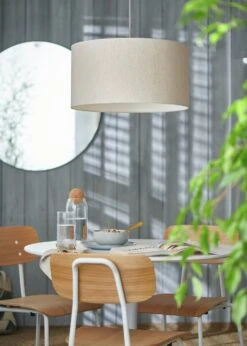 Habitat 49cm Linen Drum Shade - Oatmeal 9 Habitat 49cm Linen Drum Shade - Oatmeal -Home Furnishing Store 9467929 R Z002C