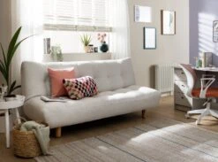 Habitat Kota 3 Seater Boucle Clic Clac Sofa Bed - Cream -Home Furnishing Store 9480377 R Z002C