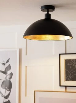 Habitat Yuno Leaf Flush To Ceiling Light - Black And Gold 9 Habitat Yuno Leaf Flush To Ceiling Light - Black And Gold -Home Furnishing Store 9487521 R Z002C