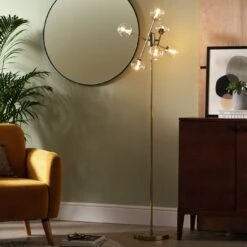 Habitat Glam 6 Light Glass Floor Lamp – Gold 11 Habitat Glam 6 Light Glass Floor Lamp – Gold -Home Furnishing Store 9487916 R Z002C