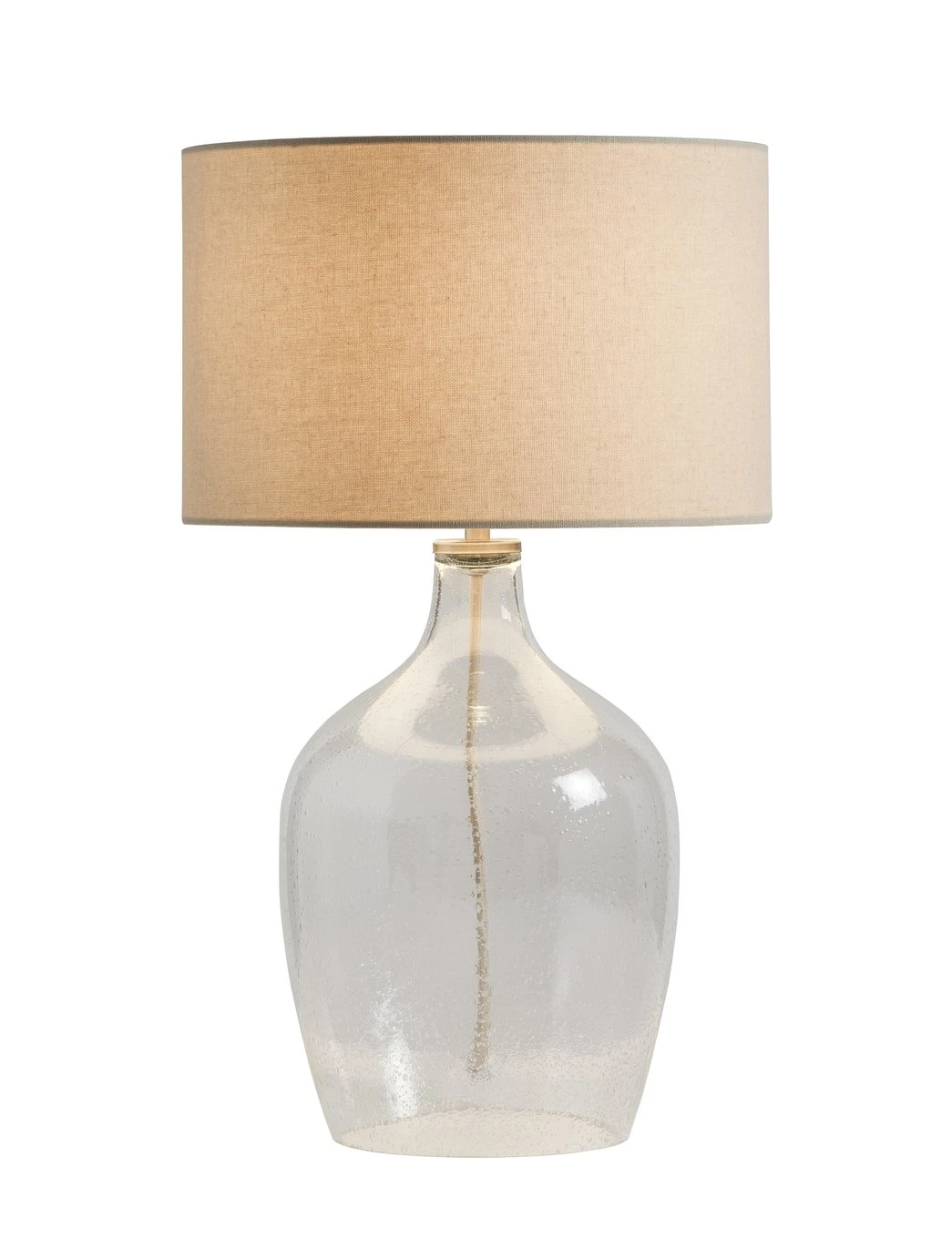 Habitat Abas Glass Table Lamp - Clear & Cream 7 Habitat Abas Glass Table Lamp - Clear & Cream - Image 7