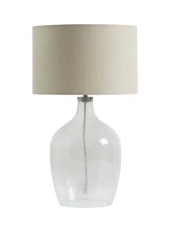Habitat Abas Glass Table Lamp - Clear & Cream 17 Habitat Abas Glass Table Lamp - Clear & Cream -Home Furnishing Store 9489732 R Z007A