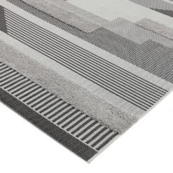 Asiatic Monty In And Outdoor Rug - 120x170cm - Black & Grey -Home Furnishing Store 9497535 R Z004A