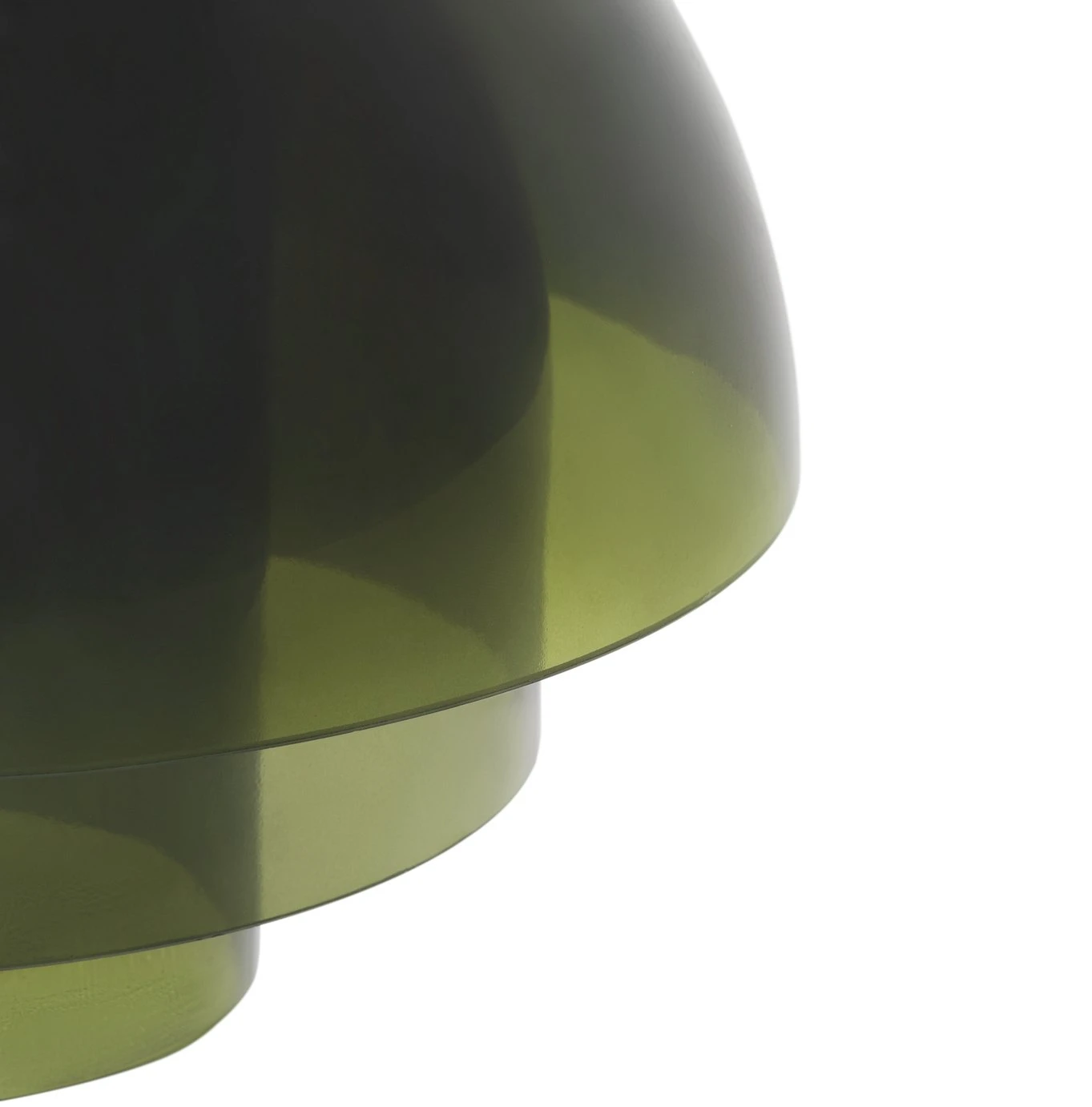 Habitat Zora 3 Tier Glass Pendant Light - Green 3 Habitat Zora 3 Tier Glass Pendant Light - Green - Image 3