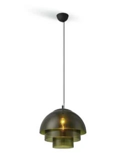Habitat Zora 3 Tier Glass Pendant Light - Green 9 Habitat Zora 3 Tier Glass Pendant Light - Green -Home Furnishing Store 9506639 R Z002C