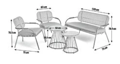 Habitat Noah 4 Seater Metal Garden Sofa Set - Black & Oak 16 Habitat Noah 4 Seater Metal Garden Sofa Set - Black & Oak -Home Furnishing Store 9507092 R E001