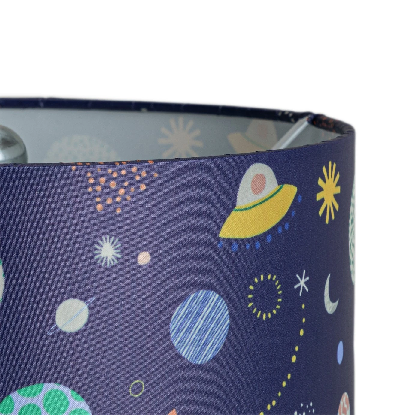 Habitat Kids Space Glow In The Dark 25cm Drum Shade - Blue 3 Habitat Kids Space Glow In The Dark 25cm Drum Shade - Blue - Image 3