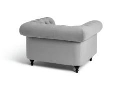 Habitat Chesterfield Velvet Armchair - Light Grey -Home Furnishing Store 9513402 R Z003A
