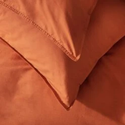 Habitat Cotton Linen Plain Rust Bedding Set - Double -Home Furnishing Store 9513914 R Z003A