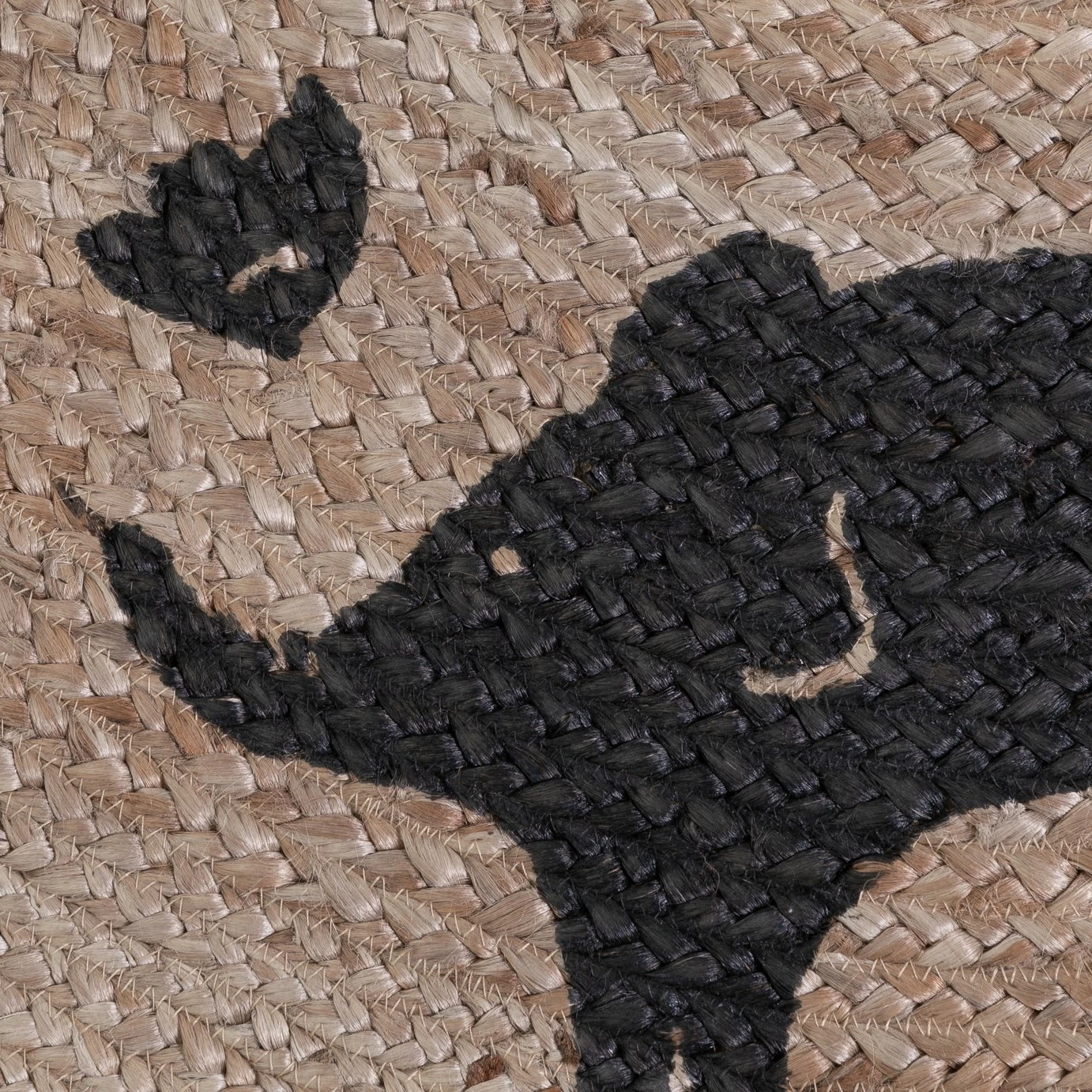 Habitat Kids Animal Abstract Jute Circle Rug - Natural 2 Habitat Kids Animal Abstract Jute Circle Rug - Natural - Image 2