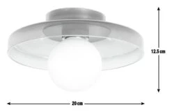 Habitat Jonna Bathroom Flush Ceiling Light -Dark Blue &Glass -Home Furnishing Store 9518799 R E001