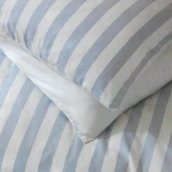 Habitat Stripe Sky Blue & White Bedding Set - Double -Home Furnishing Store 9520385 R Z004C