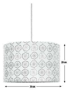 Habitat Country Floral Printed 30cm Drum Shade - Grey 9 Habitat Country Floral Printed 30cm Drum Shade - Grey -Home Furnishing Store 9521322 R E001