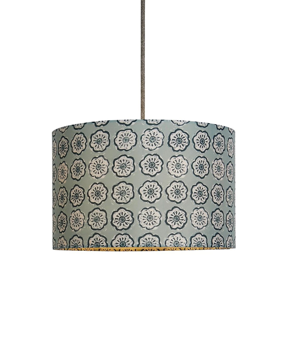 Habitat Country Floral Printed 30cm Drum Shade - Grey 2 Habitat Country Floral Printed 30cm Drum Shade - Grey - Image 2