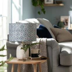 Habitat Country Floral Printed 30cm Drum Shade - Grey 12 Habitat Country Floral Printed 30cm Drum Shade - Grey -Home Furnishing Store 9521322 R Z002C